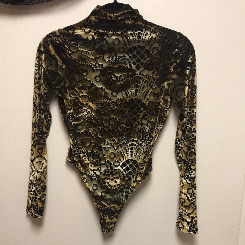 Cache Velour Mesh Bodysuit